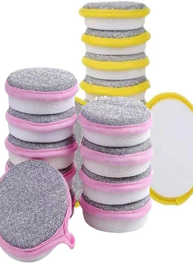 COOFANDY Washing 2 in 1 Dish Sponge Scrubber, Double Sided Non-Scratch Scrub Cleaning Sponges, Rough Scrubbers Side for Non-Stick Cookware, Soft Microfiber Scrub Side for Dishes (Pack of 5) - Image 1